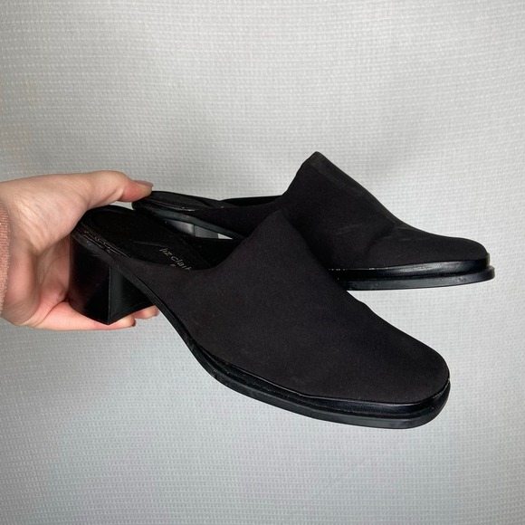 Liz Claiborne | Black Slip On Comfort Heels Block 8.5 - Picture 2 of 6